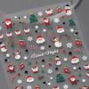 Festive 3D Christmas Nail Art Stickers: Cute Santa, Tree & Snow Designs