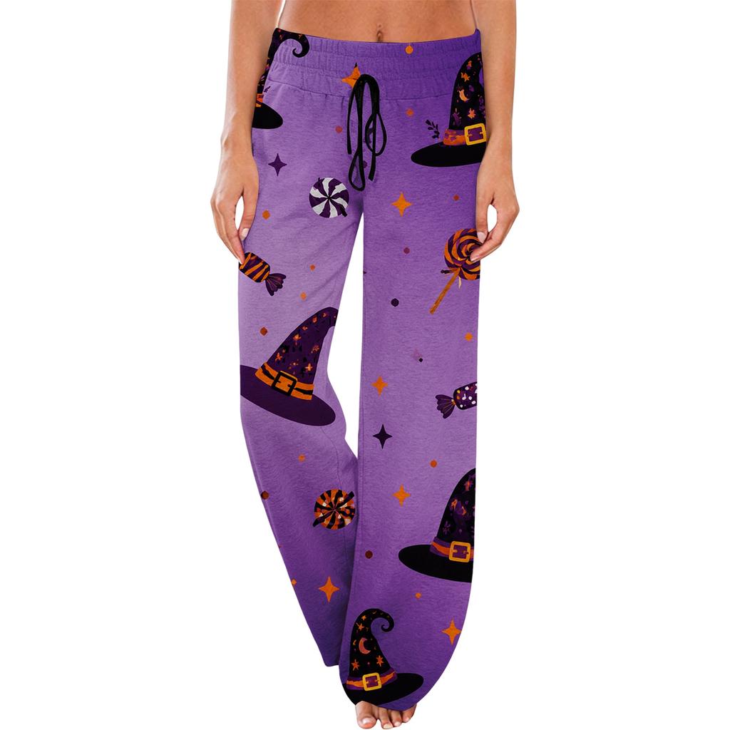 Women's Christmas Print Pajama Pants, Soft Casual Sweatpants for Holiday Lounging and Sleeping