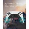Wireless Controller BT Gamepad Double Vibration No Latency with Touchpad Microphone Earphone Port for PS4 PS3 PC