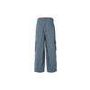 Adidas×CHARR FW22 Pure Color Flip-Cuff Pocket Detail Loose Knit Sports Pants Unisex Bottoms Blue HR3479
