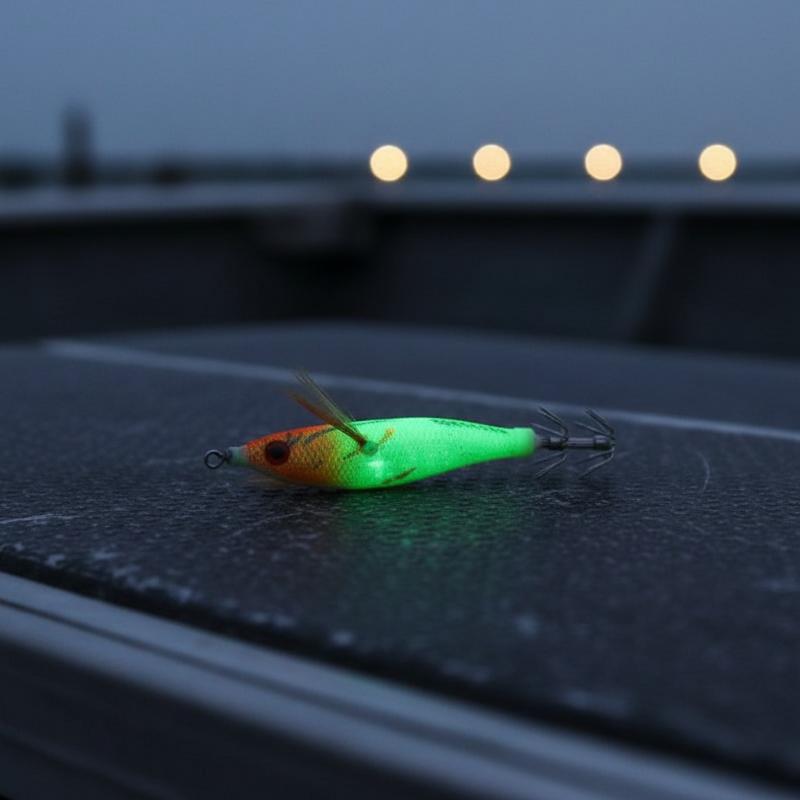 Luminous Cuttlefish Lures 1/5/10Pcs Horizontal Plated Squid Jigs for Coastal Saltwater Fishing