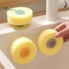 Multifunctional Dish Scrub Brush Removable Suction-cup Sponge Brush for Bowl Pan Sink Stove Easy Remove Stain Double-sided Pot Cleaning Brush