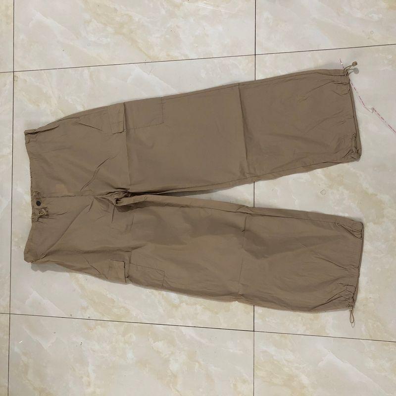 

Quick-Drying Wide-Leg Overalls Spring and Autumn New Foreign Trade Women clothes Elastic High Waist Zip-up Buckle Casual Trousers 30952 Khakis A- 3-23-1 L