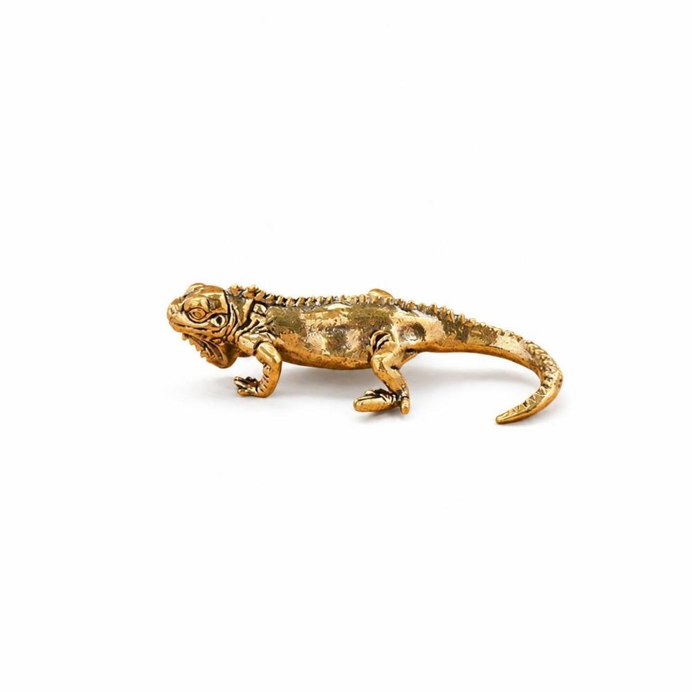 Bronze Animal Figure Vintage Desktop Decoration Decorative Gecko Figure Home Decor