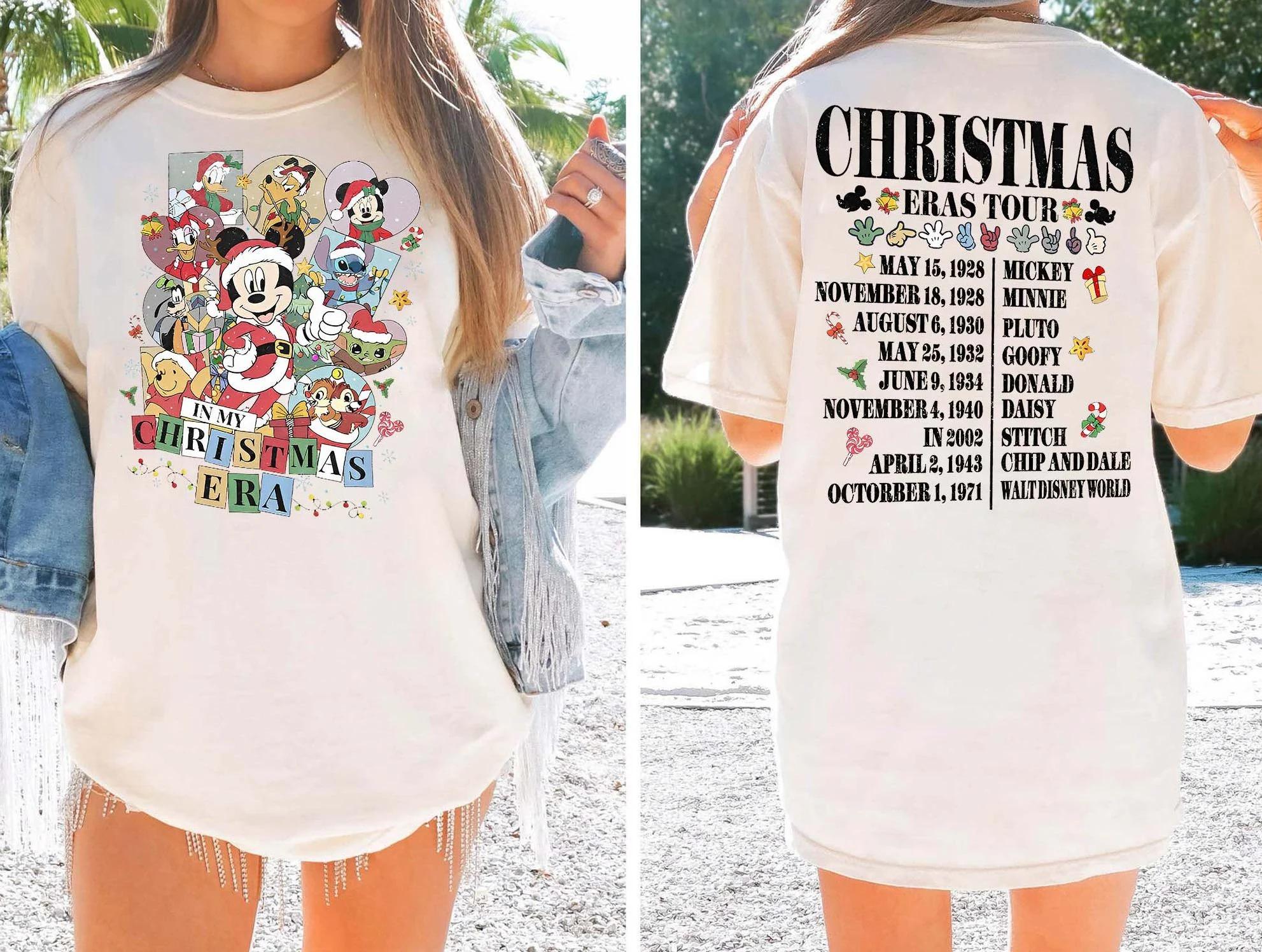 Christmas Era Tour Shirt Disney in My Christmas Era 2Sided Tshirt Disney Trip Tee Matching Holiday Disney Christmas Sweater S