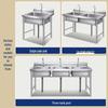 HANDUNYOU Commercial Single Bowl Stainless Steel Utility Sink