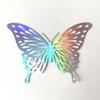 Yousheng 12Pcs/Set 3D Hollow Butterfly Wall Sticker, Removable Holographic Butterfly Decoration, Iridescent Butterflies Decal for Wedding Anniversary