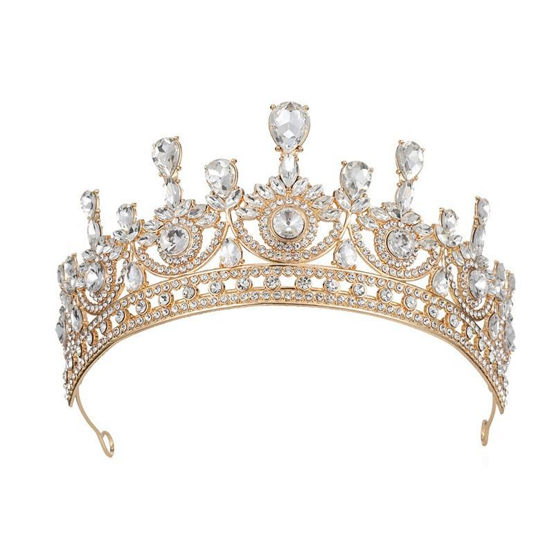 European American and Korean Style Bridal Hair Accessories Princess Crowns Wedding Headwear Zircon Crowns