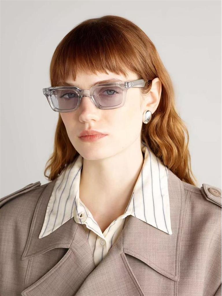 CASABLANCA Unisex Photochromic Handmade Acetate Sunglasses - Fashionable for Vacation, Party, or Casual Wear.