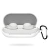 ANYOI Compatible Sony Liquid Silicone Visible Lightweight Wireless Charging Simple Slim Design with Carabiner WF-C700N Case, Ultra-Thin Material, LED,