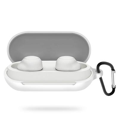 ANYOI Compatible Sony Liquid Silicone Visible Lightweight Wireless Charging Simple Slim Design with Carabiner WF-C700N Case, Ultra-Thin Material, LED,