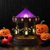 Geisterkarussell-Licht Halloween-Geisternachtlicht USB-Wiederaufladbares Gruseliges Leselicht Nachttischlampe Partydekoration