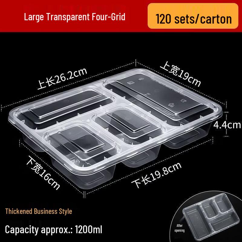 777 Disposable Multi-Compartment Takeout Containers