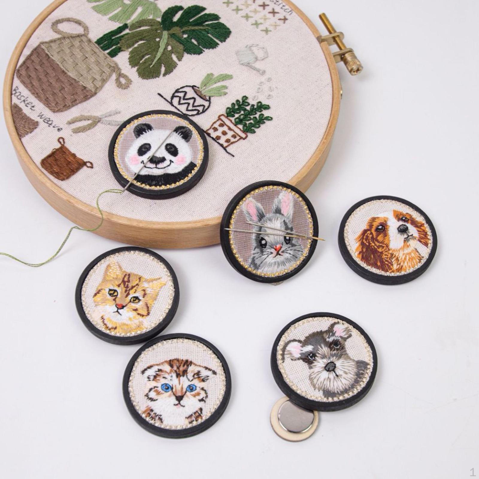 

2 шт. держатель для игольного держателя, симпатичный держатель для аксессуаров для шитья и квилтинга 2 Dog