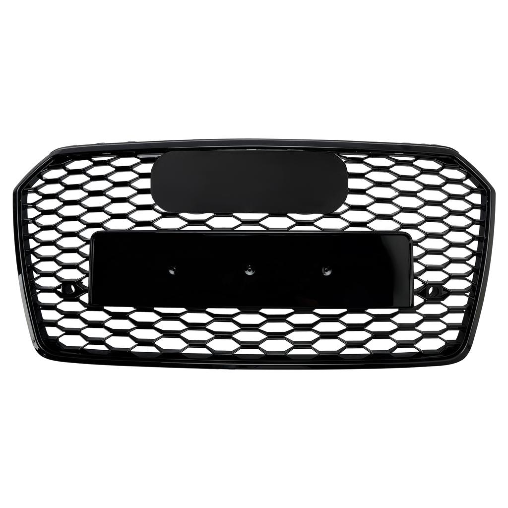 RS7 Style Honeycomb Front Bumper Grille Grill Fit A7 C7 S7 2016-2018 Black