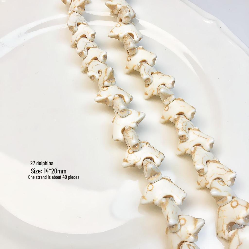 White Turquoise Beads for DIY Necklace Jewelry Accessories - Loose Spacer Beads