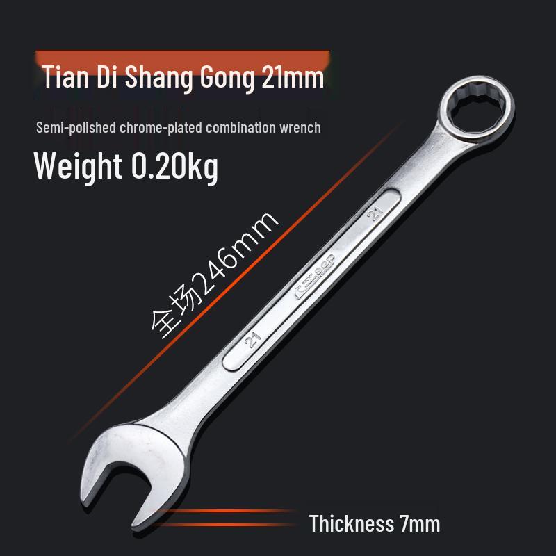 Double-End Wrench Set: Extra Large 6-32mm Open/Box End for Auto Repair