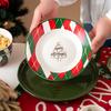 Exquisite Christmas Ceramic Plate Light Luxury Hotel Restaurant Steak Plates Home Party Cuisine Plate Rice Bowls Christmas Gifts
