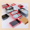 Creative Solid Color Thick Paper Drawer Jewelry Packag Box Greeting Card Necklace Bracelet Gift Package Paper Box Rectangular Transparent Gift Boxes