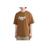 Carhartt WIP SS24 Logo Print Striped Short Sleeve T-Shirt Men Tops Brown CHXTEI032850M-BWB