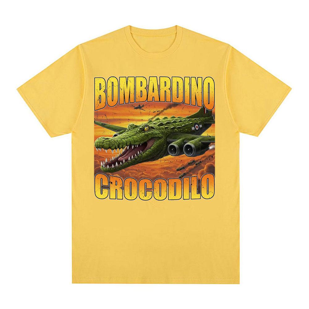 

Bombardino Crocodilo Funny Brain Rot Meme T Shirt Italian Brainrot Humor Tshirts Unisex Women Fashion Trend Cool Short Sleeve Tees 4XL