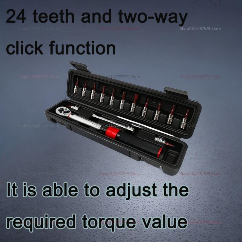 Bicycle Torque Wrench Set 2-24Nm Adjustable Spark Plug Tool Kit for Auto Motorcycle Bike Repair Essential Wrench Accessories