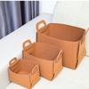 Felt Storage Basket with Handle - Multipurpose Organizer for Toys, Laundry, and Sundries with Custom Logo