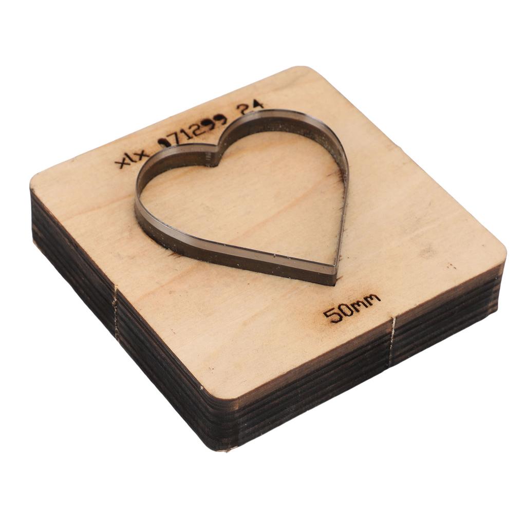 Heart Shape Leather Cutting Die High Carbon Steel Leather Punching Die with Thick Wooden Base for