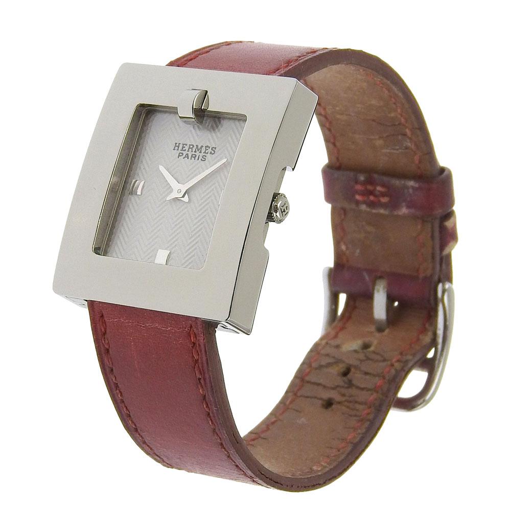 HERMES Belt watch Watches BE1.210 WhiteDial Stainless Steel/leather Quartz Analog display Women Used