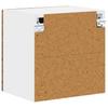 Wall Mounted Glass Cabinet LUCCA Rustic Wood Look 40 x 31 x 40 cm Particleboard