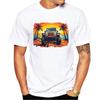 Summer Round Neck 3D Off-road Vehicle Pattern Rint Top Fashionable Casual Short Sleeved Men's T-shirts