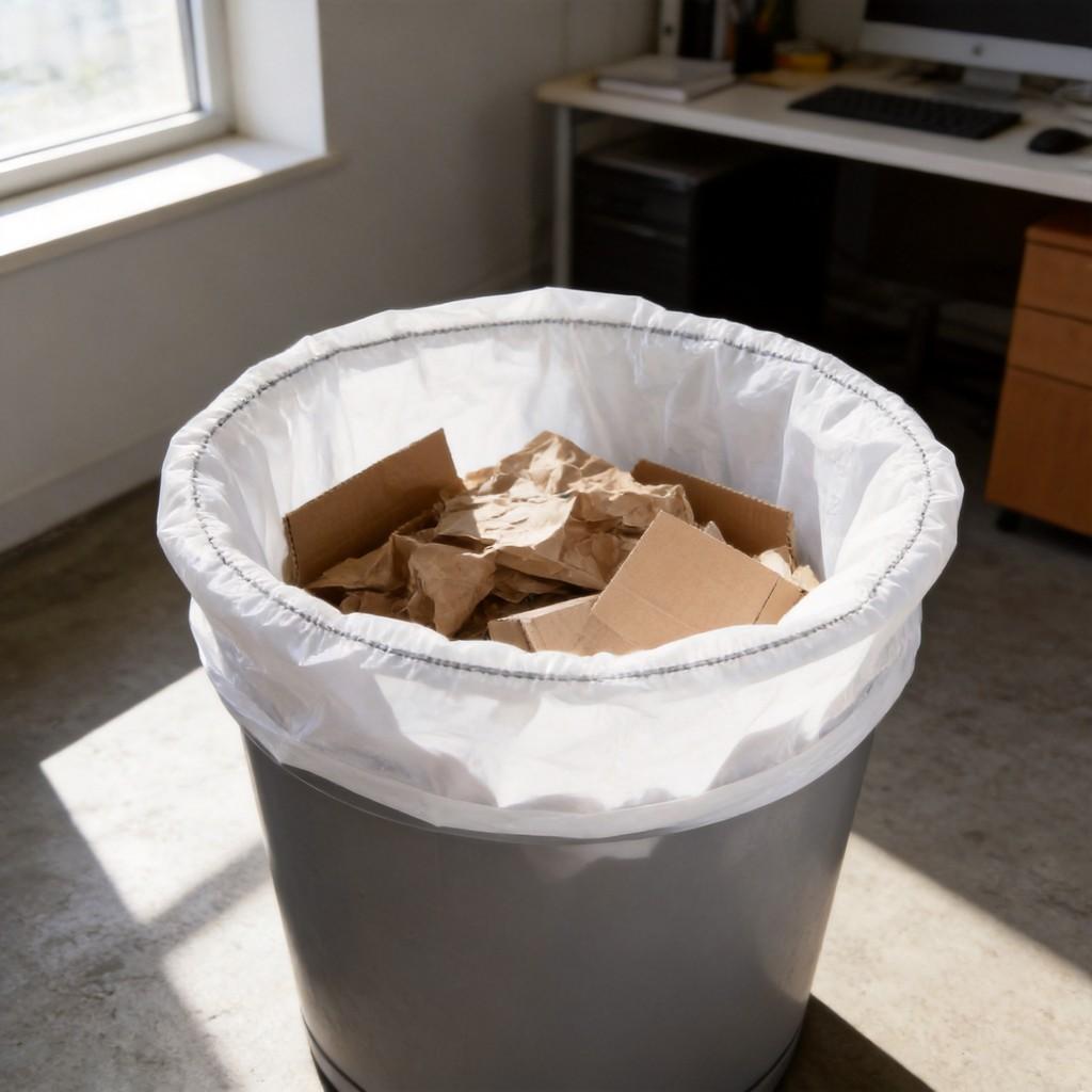 Biodegradable Thick Trash Bag With Handles For Home Kitchen Waste Disposal