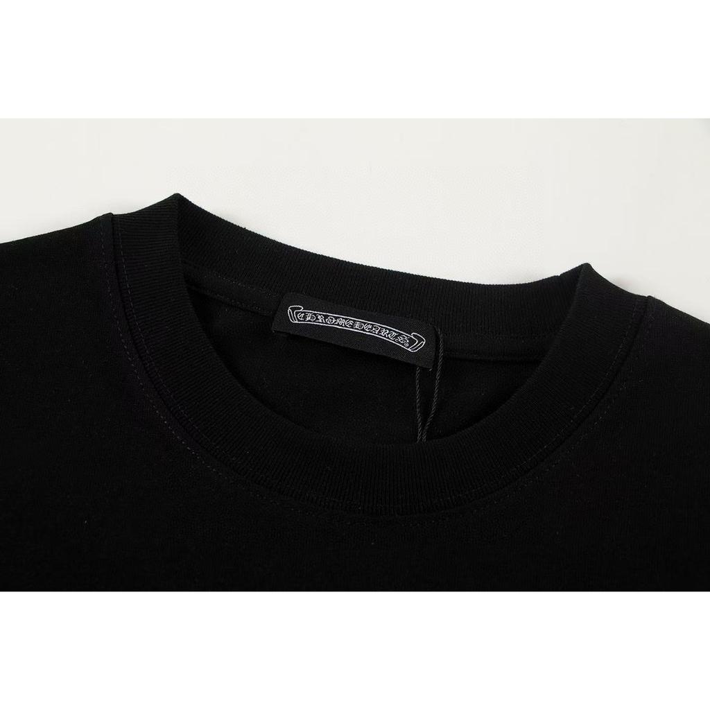 W353 CHROME HEARTS 2025 Summer New High Quality Cotton Round Neck Loose Large Size Men's and Women's T-shirt Couple T-shirt