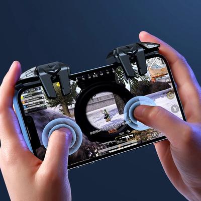 2pcs 6 Finger Gaming Trigger Latency-Free Control for PUBG Game Mobile Gamepad Trigger Joystick for Ios Android Mobiles Phones