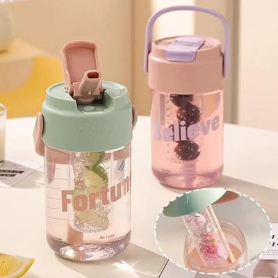 600/800ml High-Capacity Straw Water Cup Premium Sports Water Bottle Perfect Outdoor Camping Drinking Tool for Refreshing Summer