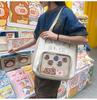Niedliche Kitten Ita Bag mit großer Kapazität - Transparente Umhängetasche mit Cartoon-Print für Studenten