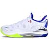 New LiNing Battle Halberd 3 Cushioned Slip Resistant Abrasion Resistant Breathable Low Top Badminton Shoes Unisex White AYAS024-1