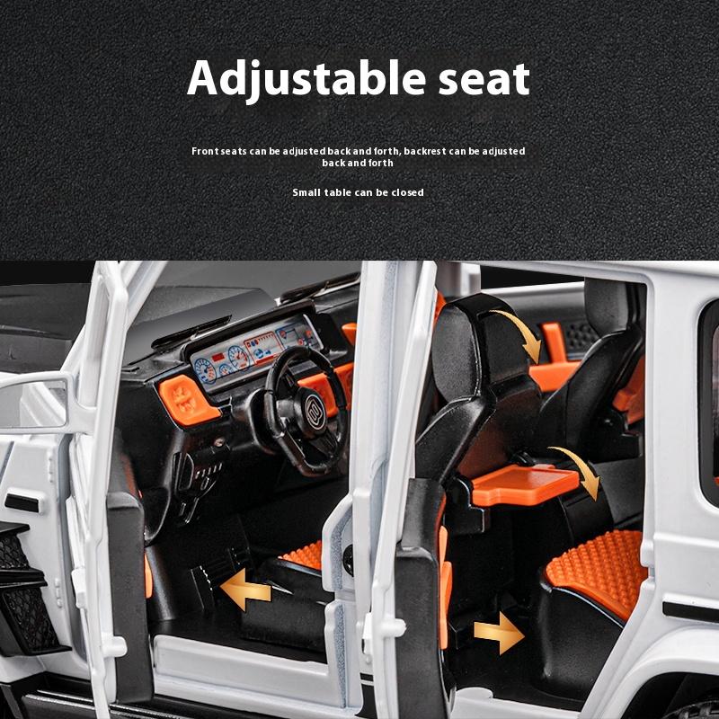 1/22 Scale Metal Diecast Brabus G800 Toy Cars Models Rubber Tires SUV Vehicles Toys 6 Doors Opened Off-road Collection Model Boys Gifts