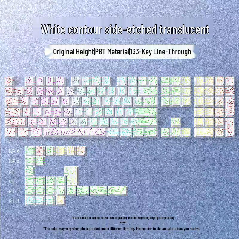 

Contour 4.0 Gradient Blackberry Lavender Engraved PBT Keycap Set for Magnetic Axis Mechanical Keyboards