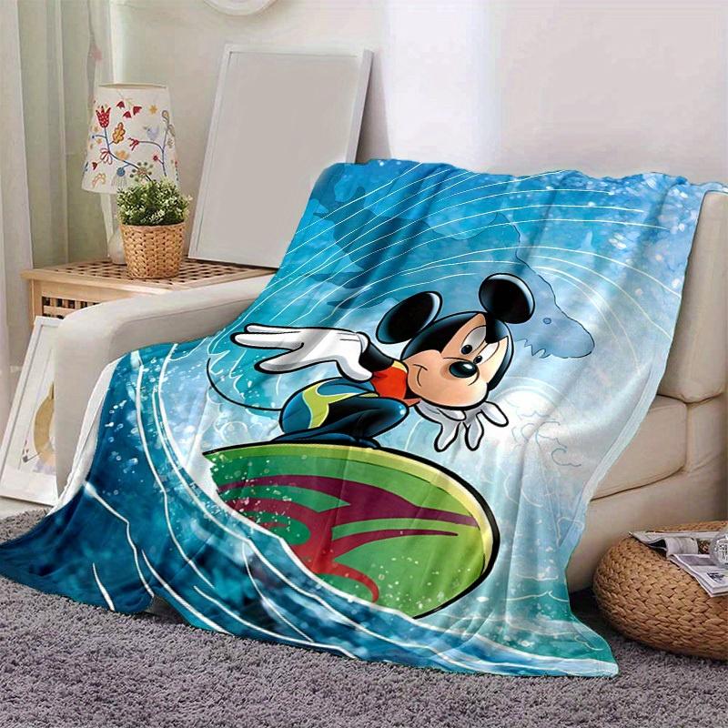 1pc Mickey Mouse Surfing Wave Print Blanket Home Decor, Couch Throw, Outdoor, Gift for Friends, Coverlet, Bedroom, Living Room, Travel 80cmx120cm