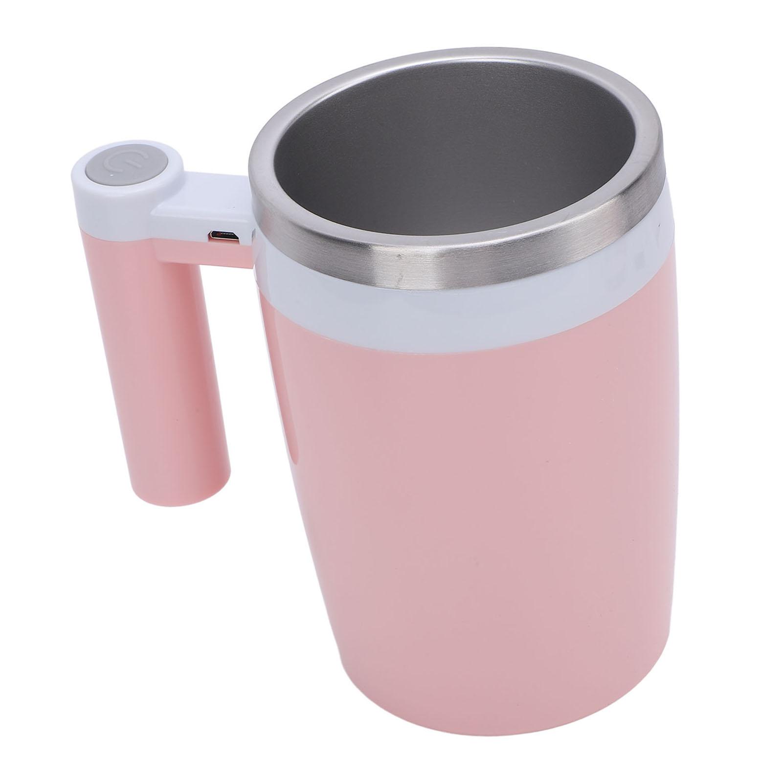 

380 мл электрическая кружка для смешивания, перезаряжаемая, из нержавеющей стали, самосмешивающаяся, помешивающая кружка для кофе L(for 6.5-9kg) розовый