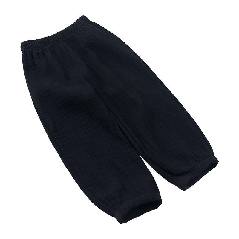 Children's Double-layer Cotton Yarn Pants, Loose-fitting Long Pants for Boys and Girls