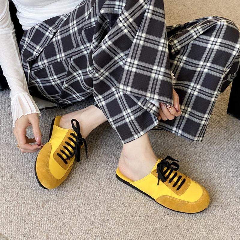 Fashion AIYUQI 2025 New Women's Slippers Flat-soled Closed-toe Female Half-slippers  Comfortable Slip-on Mules for Women