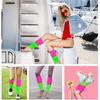 Women Juniors Neon Ribbed Leg Warmers for 80s Eighty's Party Sports Yoga