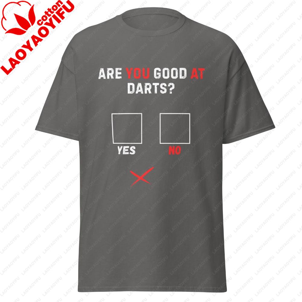Funny Are You Good At Darts Tshirt Sarcastic Darts Lover Tshirt Humorous Checkbox Graphic Tee Unisex Casual Summer Cotton Tops