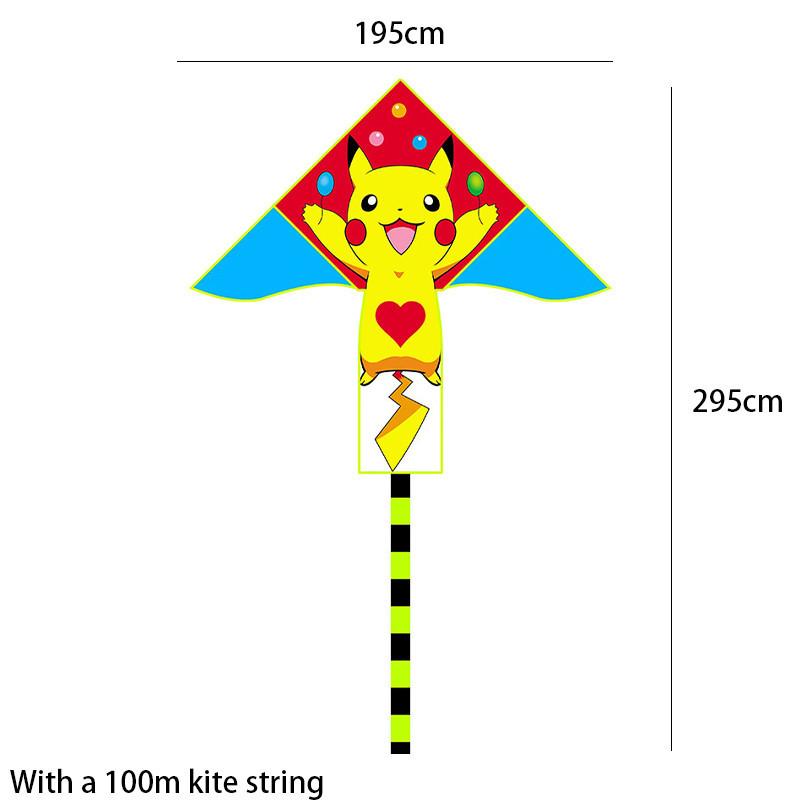 

Weifang Kite New 2 Meter Triple Puzzle Kite Children Adult Long Tail Kite Outdoor Cartoon Patchwork Kite Style A