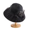 Mesh Flower Bucket Hats Women's Fashionable Elegant Wide Brim Sun Protection Beach Caps for Summer Outdoor Travel Sun Hats