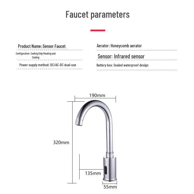 Longdai ZS-103 Commercial Touchless Sensor Faucet