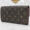 Used Louis Vuitton Pochette Portefeuille Credit Sarah Long Wallet Monogram Brown