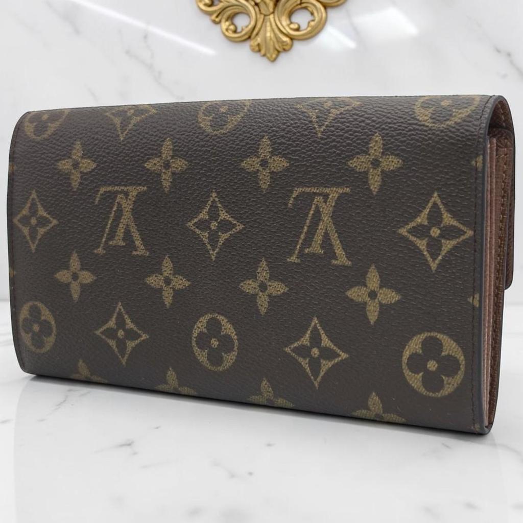 Used Louis Vuitton Pochette Portefeuille Credit Sarah Long Wallet Monogram Brown